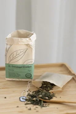 Granaatappel & framboos, biologisch, groene thee, zakje 75 gram