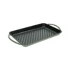 Grillpan, gietijzer, groen, 33 x 22 cm