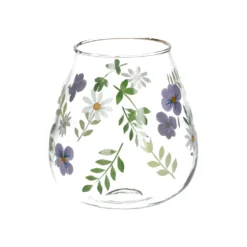 Grote vaas, glas, handbeschilderd, Ø19 x 16 cm