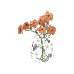 Grote vaas, glas, handbeschilderd, Ø19 x 16 cm