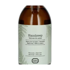 Handzeep, glazen fles, vetiver & ceder, 500 ml