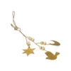 Hanger, brass, vogel, maan, ster, 15 cm