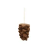 Hanger dennenappel, vilt, bruin