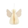 Hanger engeltje, papier, honingraat, wit, 8 cm