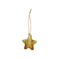 Hanger, glas, ster, geel