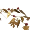 Hanger met kraaltjes en blaadjes, brass, 25 cm