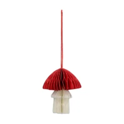 Hanger paddenstoel, papier, honingraat, 7 cm
