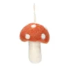 Hanger paddenstoel, vilt, rood met witte stippen