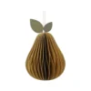 Hanger peer, papier, honingraat, oker, 8,5 cm