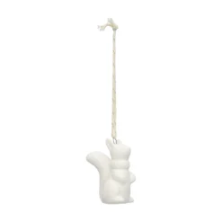 Hanger, porselein, eekhoorn, wit en goud
