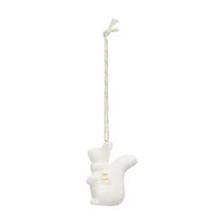 Hanger, porselein, eekhoorn, wit en goud