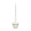Hanger, porselein, eikeltje, wit en goud