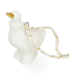 Hanger, porselein, gans, wit en goud