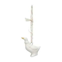 Hanger, porselein, gans, wit en goud