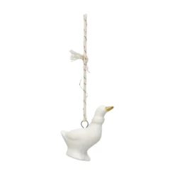 Hanger, porselein, gans, wit en goud