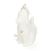 Hanger, porselein, hond, wit en goud