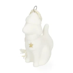 Hanger, porselein, hond, wit en goud