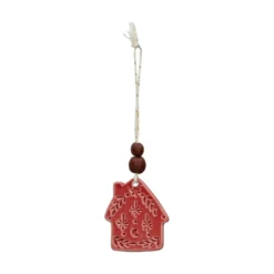 Hanger, porselein, huis, rood