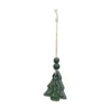 Hanger, porselein, kerstboom, groen