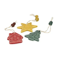 Hanger, porselein, ster, geel