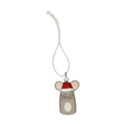 Hangers, hout, set van 4 (duif,muis,cadeau en sneeuwpop)