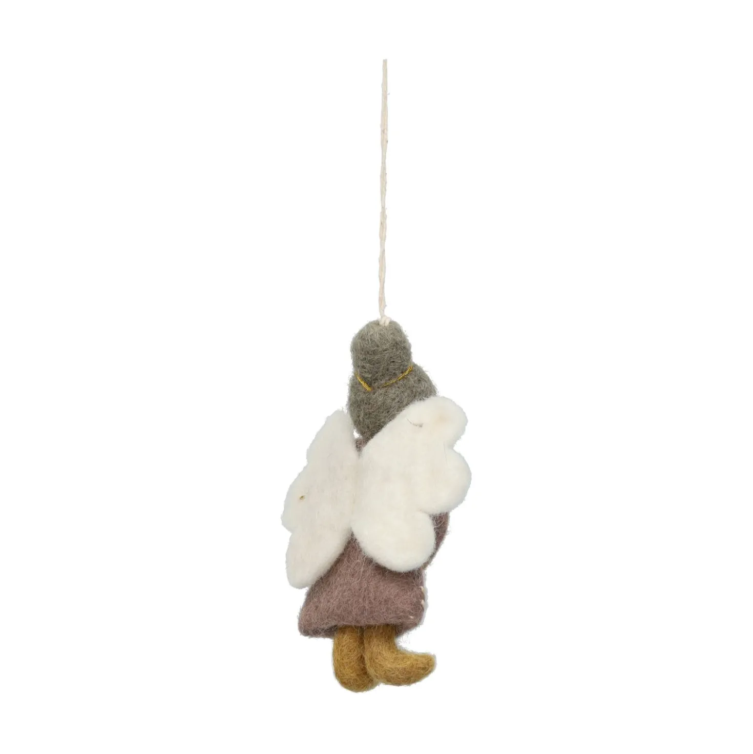 Hanger, vilt, engel met lila jurk en kaars