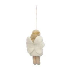 Hanger, vilt, engel met witte jurk en ster