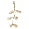 Hanger witte besjes, messing