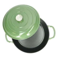 Hapjespan, gietijzer, groen, Ø 30 cm