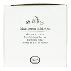 Herbruikbare ijsblokjes, wit marmer, 9 stuks