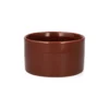 Ikebana schaal, porselein, roodbruin, Ø10 cm