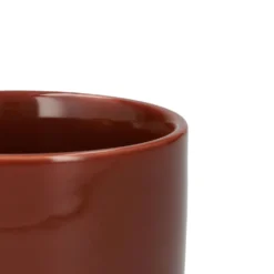 Ikebana schaal, porselein, roodbruin, Ø10 cm