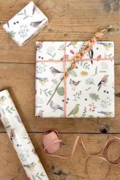 Inpakpapier met vogels, 70 x 250 cm