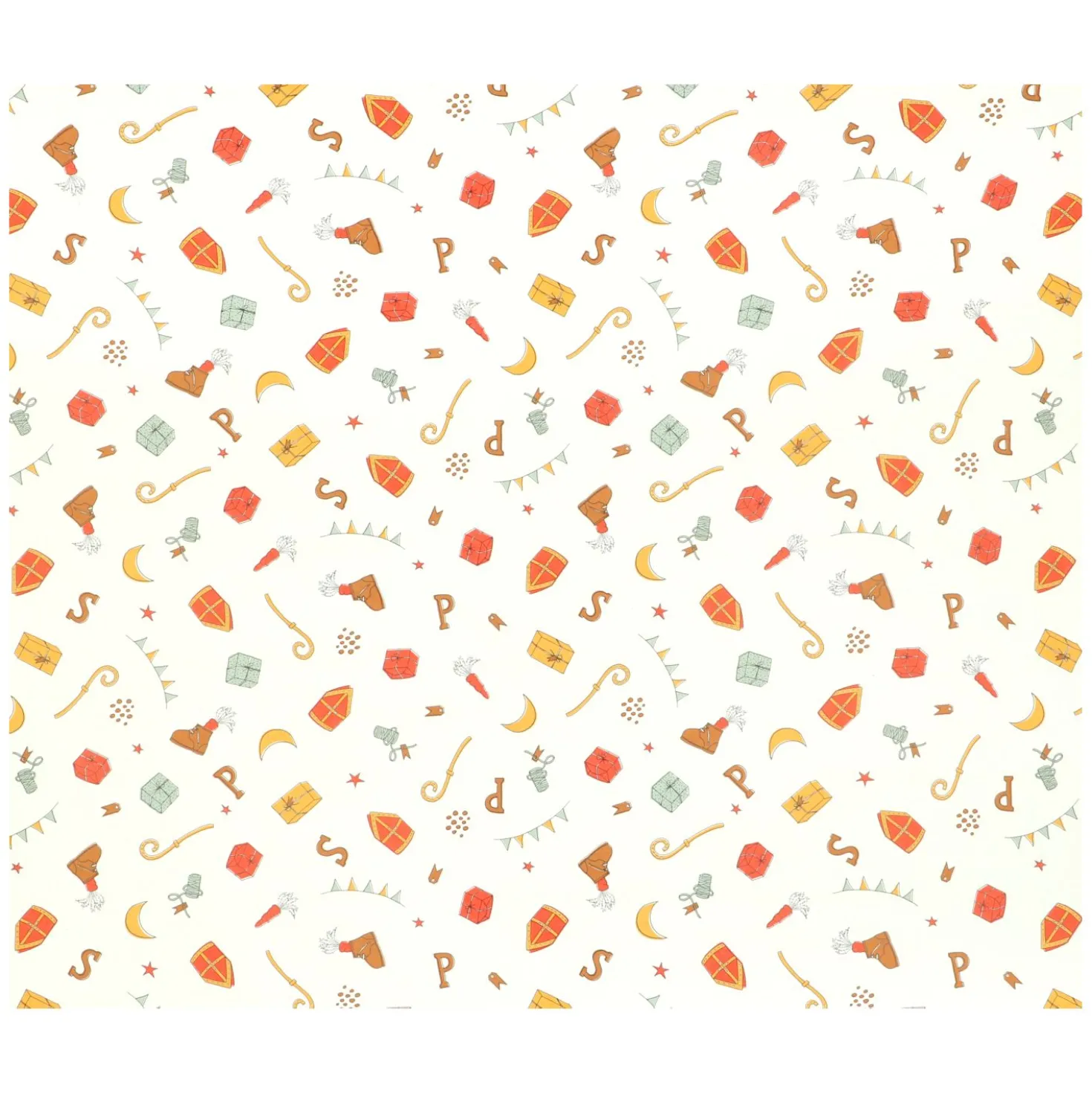 Inpakpapier, Sinterklaas, 70 x 250 cm