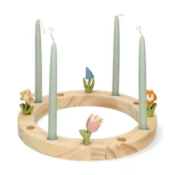 Jaarring of adventskandelaar, hout, Ø 24 cm