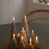 Kaars dennenboom, donkergroen, 10,5 cm
