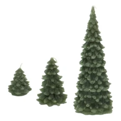 Kaars dennenboom, donkergroen, 10,5 cm