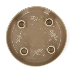 Kaarsenhouder voor 4 kaarsen, porselein, lichtbruin, 23 cm