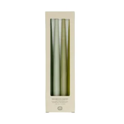 Kaarsen, set groen 4 stuks
