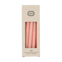 Kaarsjes smal, roze, 17 cm, 10 stuks