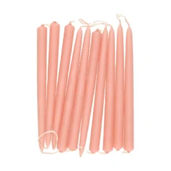 Kaarsjes smal, roze, 17 cm, 10 stuks