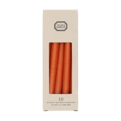 Kaarsjes smal, terra, 17 cm, 10 stuks