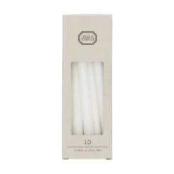 Kaarsjes smal, wit, 17 cm, 10 stuks