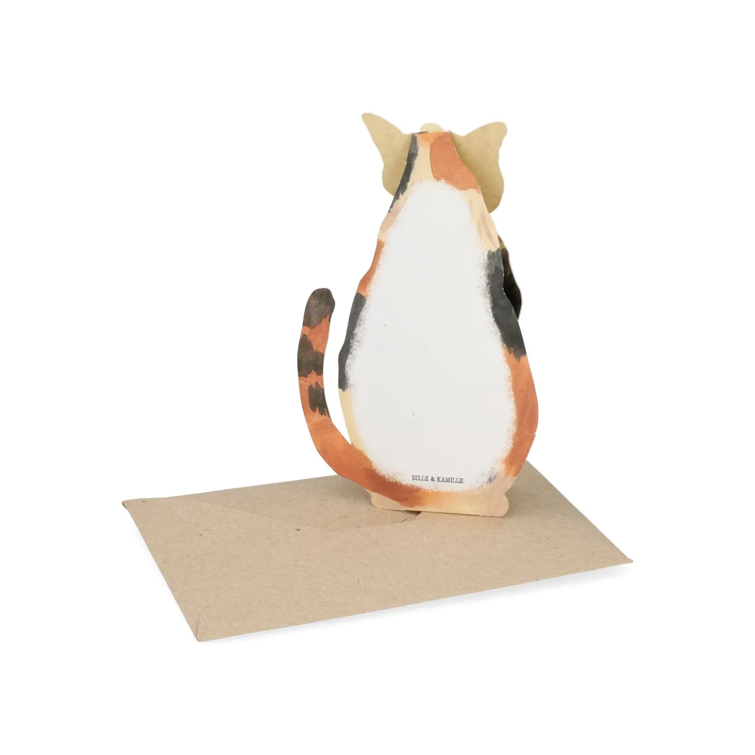 Kaart 3D met envelop, kat