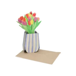 Kaart 3D met envelop, tulpen