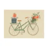 Kaart, fiets bloemen en cadeaus