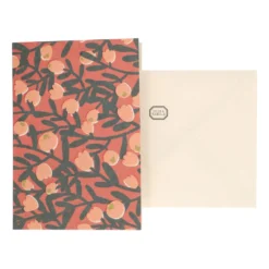 Kaart met envelop, besjes, roze
