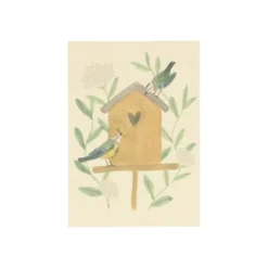 Kaart, vogelhuisje