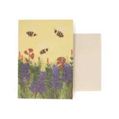 Kaart, World Animal Protection, bijen in een lupine veld