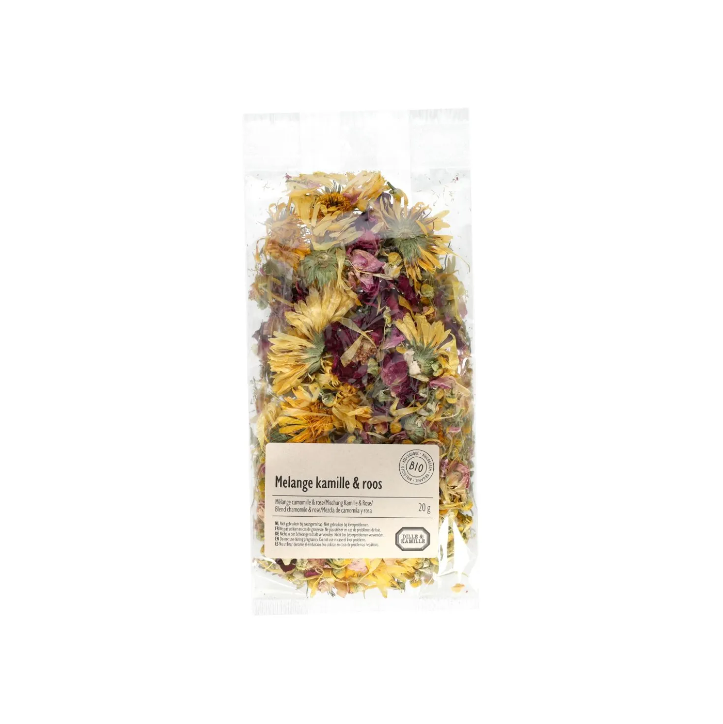 Kamille en roos, kruidenmelange, biologisch, 20 gram